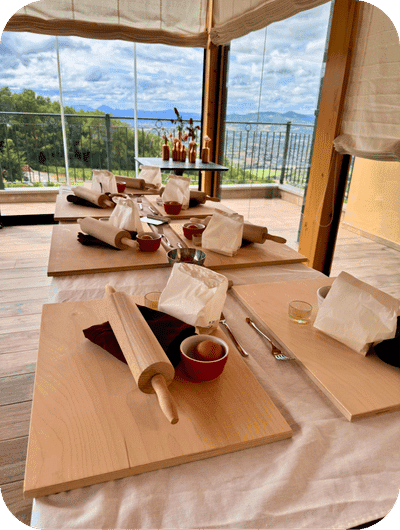 Fresh pasta making experience with local cooks in Umbria