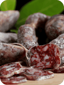 Traditional brunch with local cured meats during a farm experience in Umbria