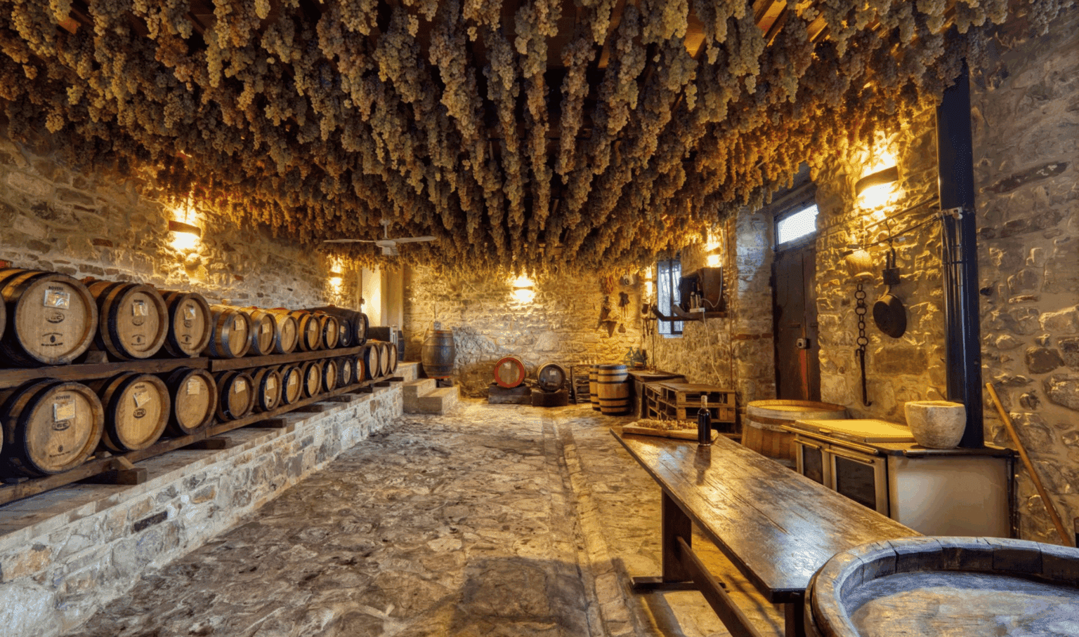 Traditional setting for a Vino Santo experience in Umbria