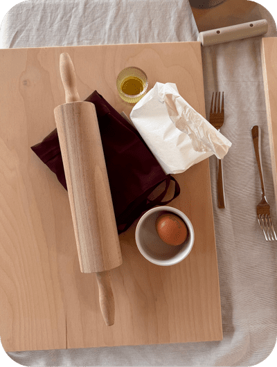 Pasta making class inside a winery in the Umbrian countryside